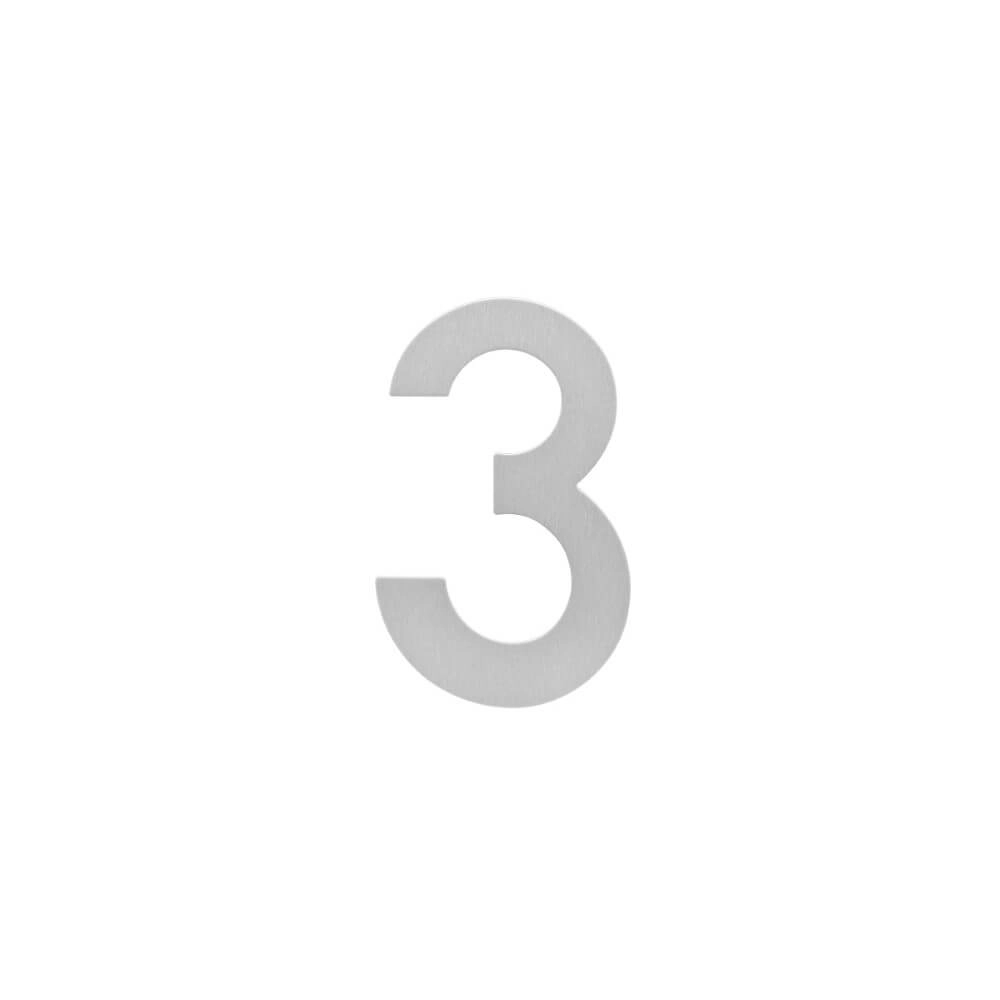 House number 3 Numbra 150x2mm stainless steel