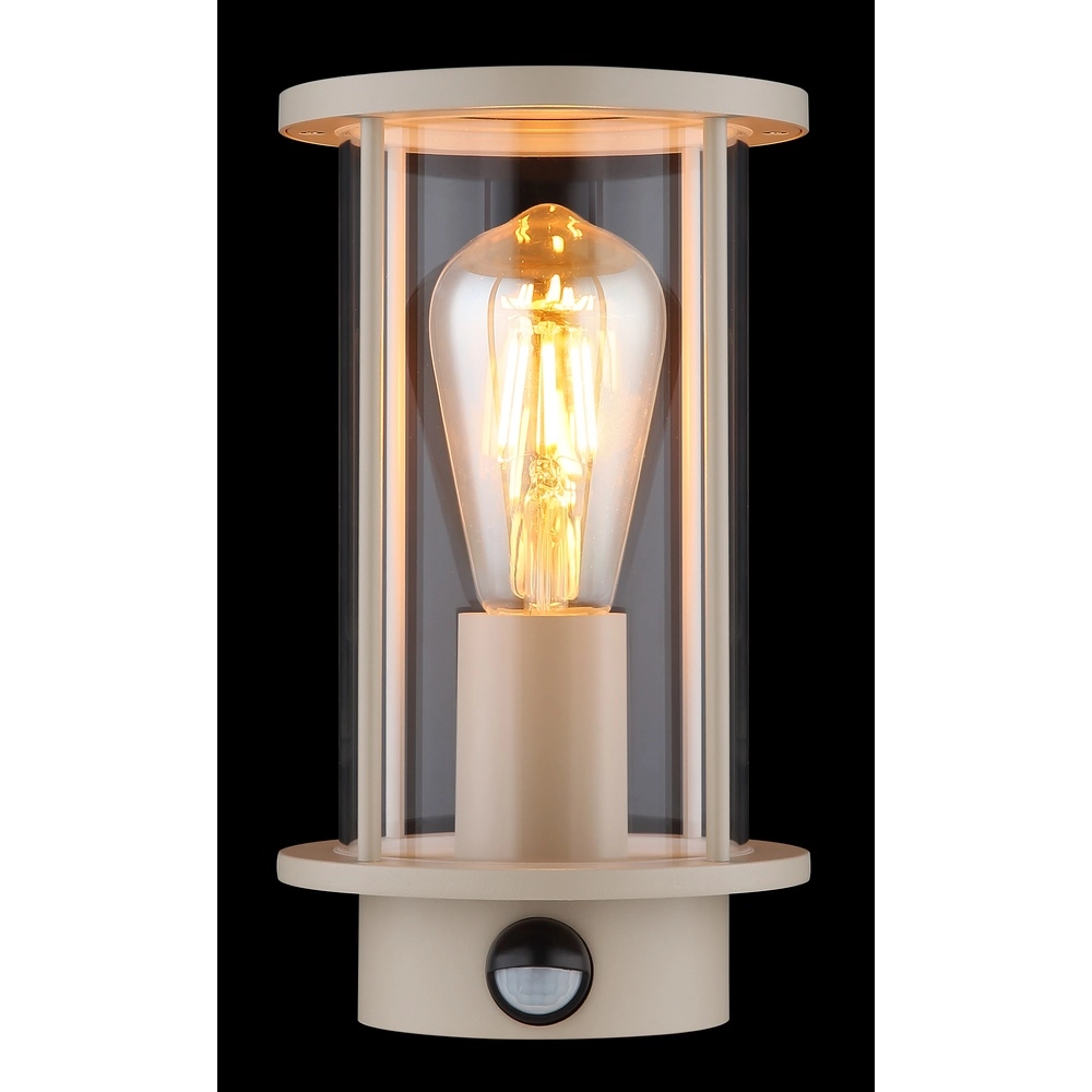 Outdoor wall lamp Gracey with sensor sand brown Globo 9007371593576