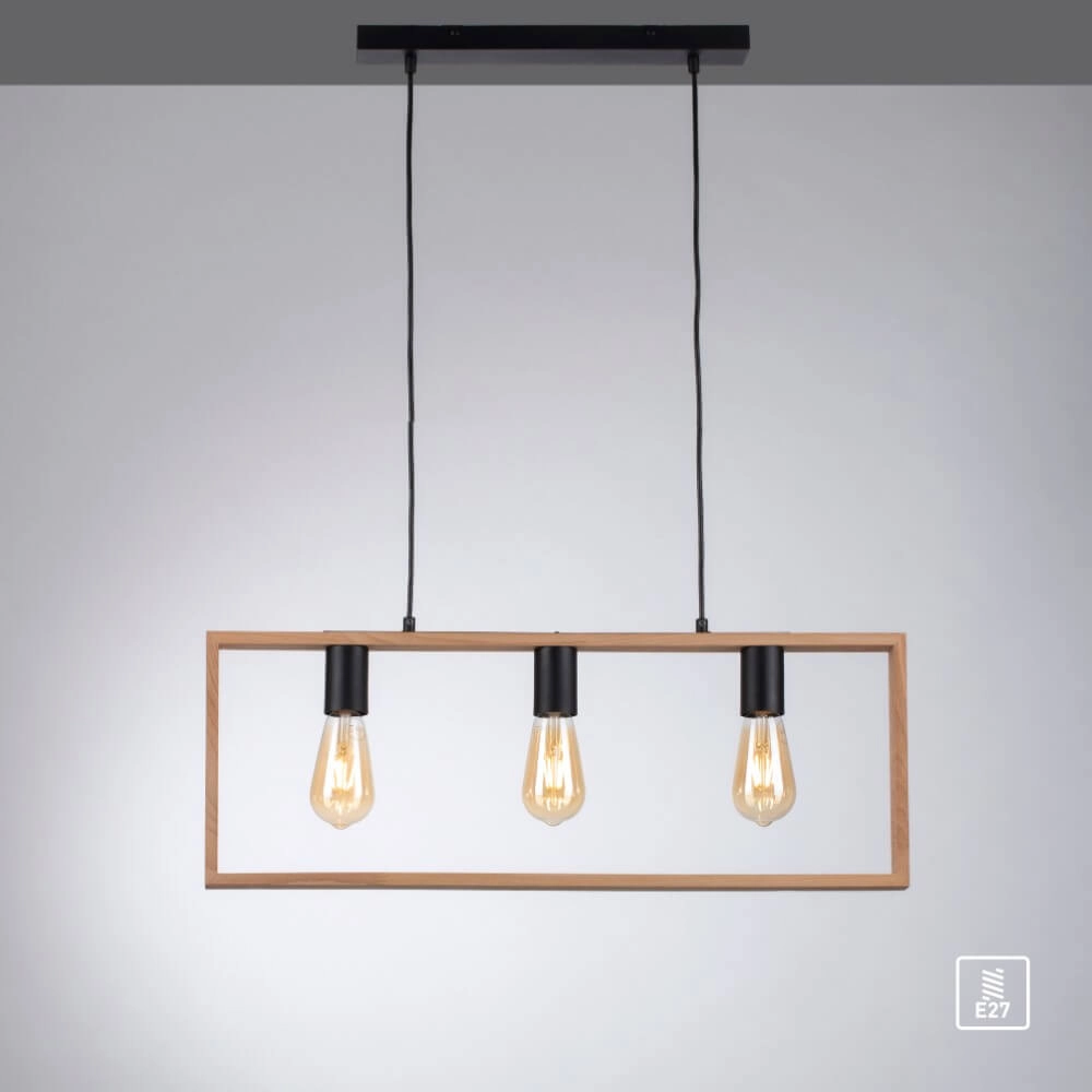 Country Pendant Lamp Franky 3-light Just Light 4043689966430