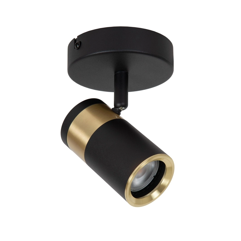 Ceiling lamp Gorik Single black with gold
