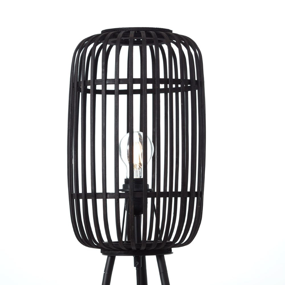 Country tripod floor lamp Woodrow black Brilliant 4004353377075