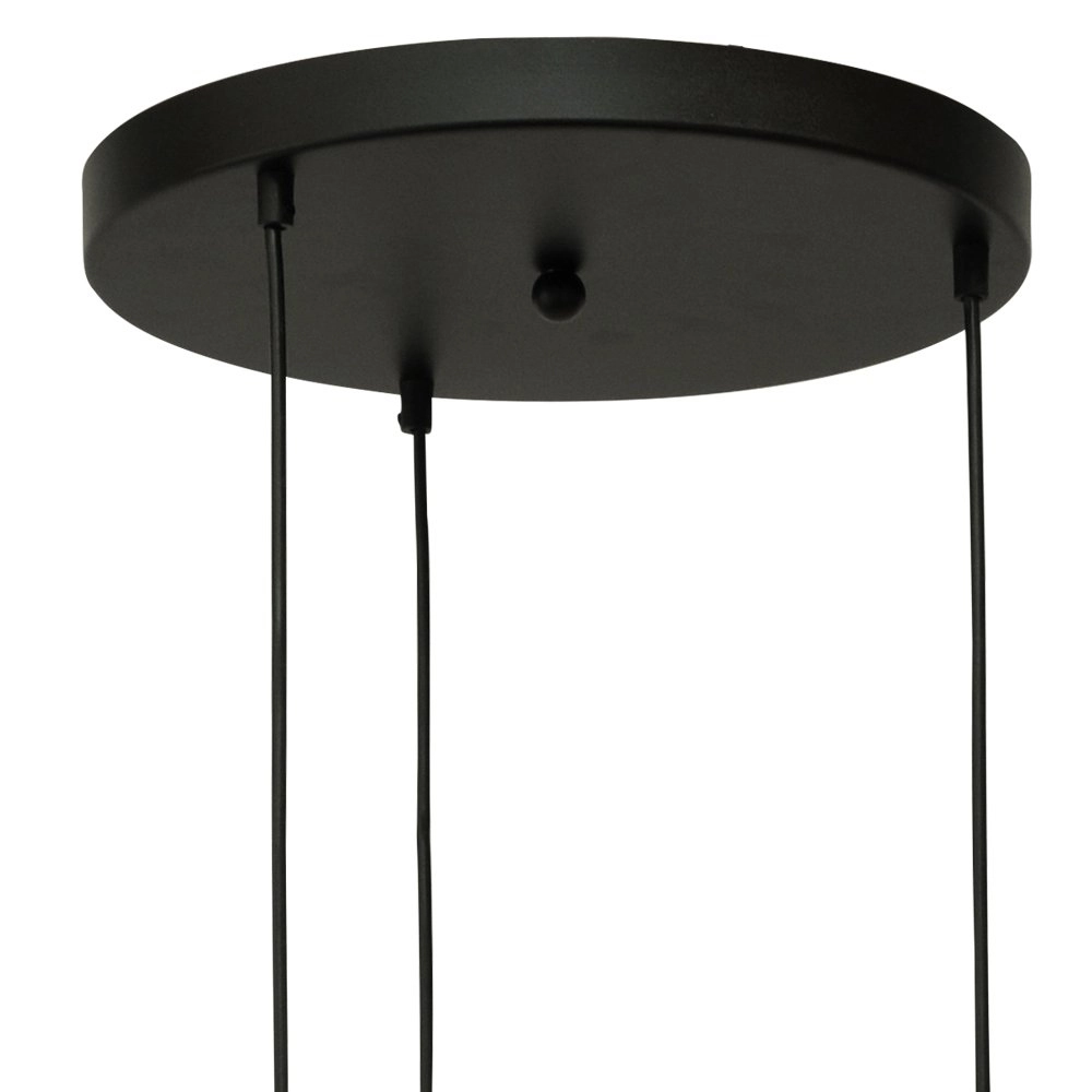 Hanging lamp Bounty 3-light black with smoke glass Masterlight 8718121247847