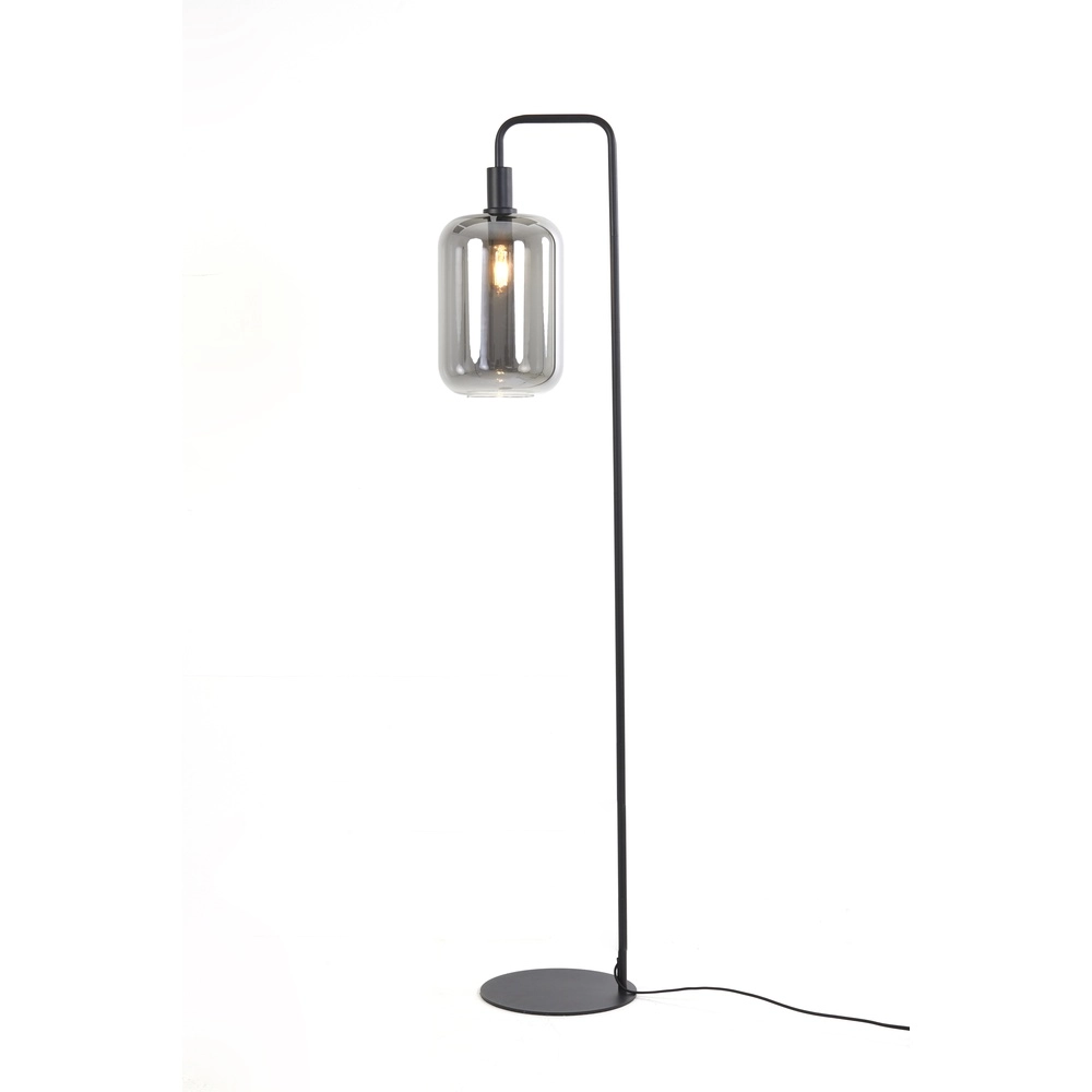 Floor lamp Lekar with smoke glass Light & Living 8717807636654