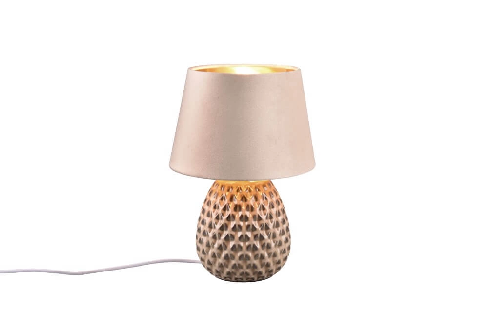 Brown table lamp Ariana with taupe shade M Trio 4017807574685