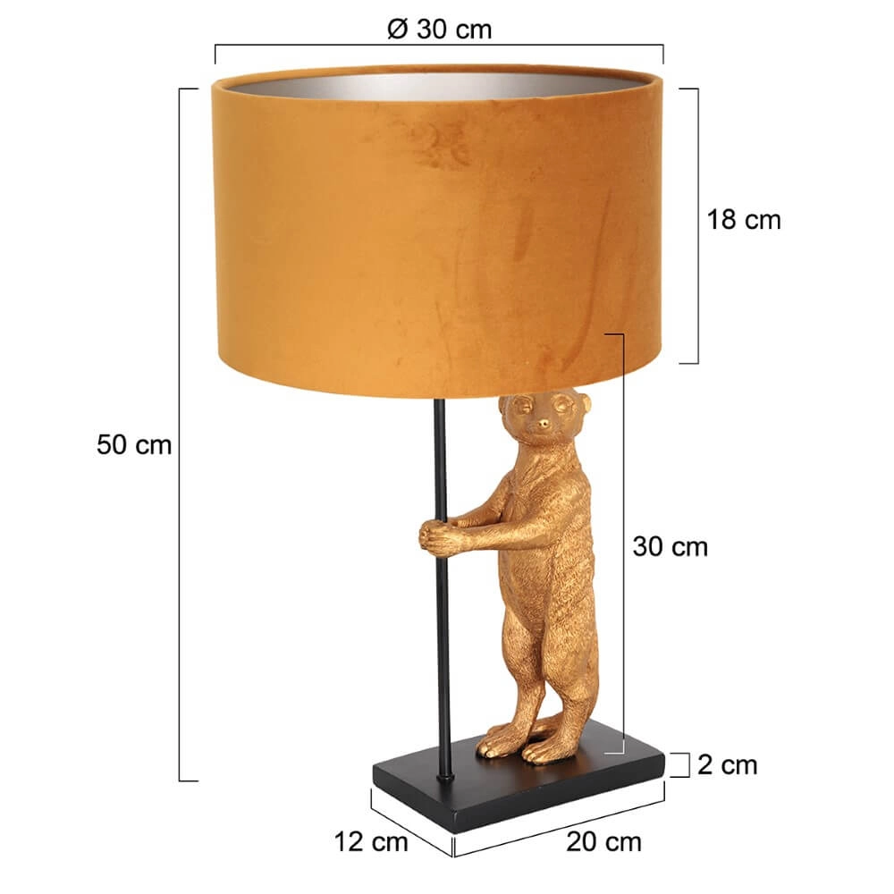 Table lamp Animaux with gold velvet Steinhauer 8712746151848
