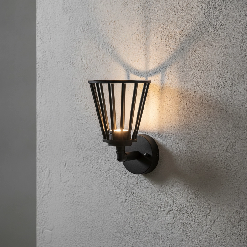 Black wall lamp Carina design