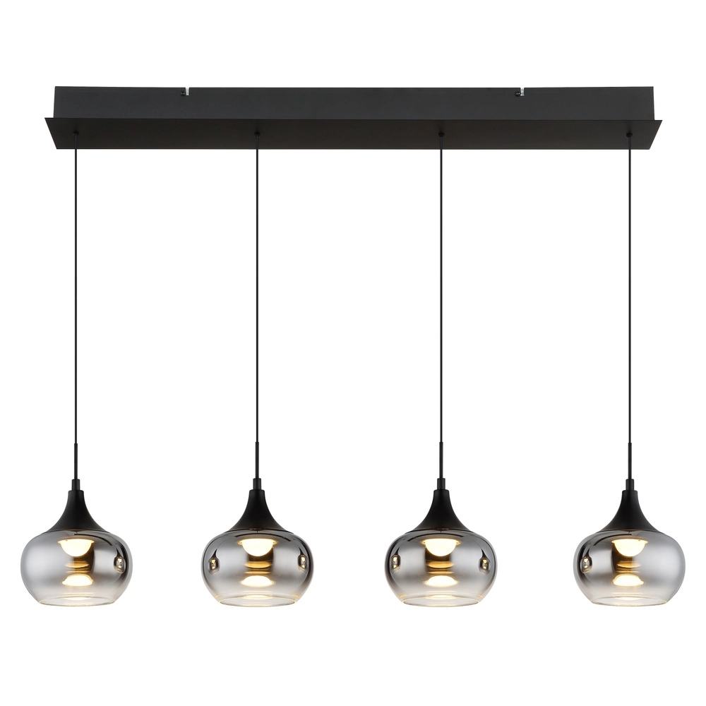 Design pendant lamp Lui 4-light black Globo 9007371589609