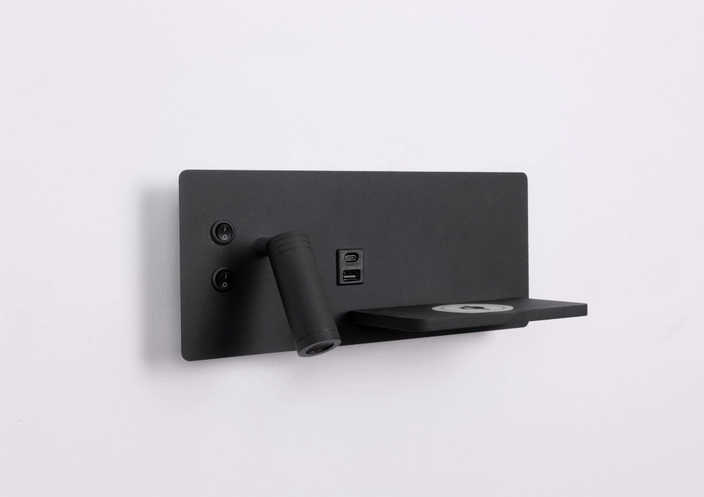 Bedside lamp Charge left black with wireless charger Artdelight 8720701103672