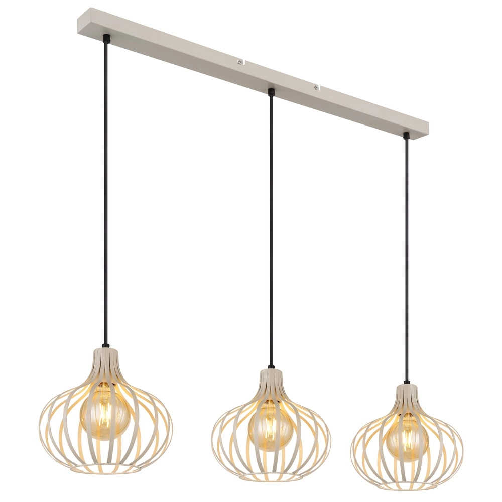 Design pendant lamp Mateo 3-light cream