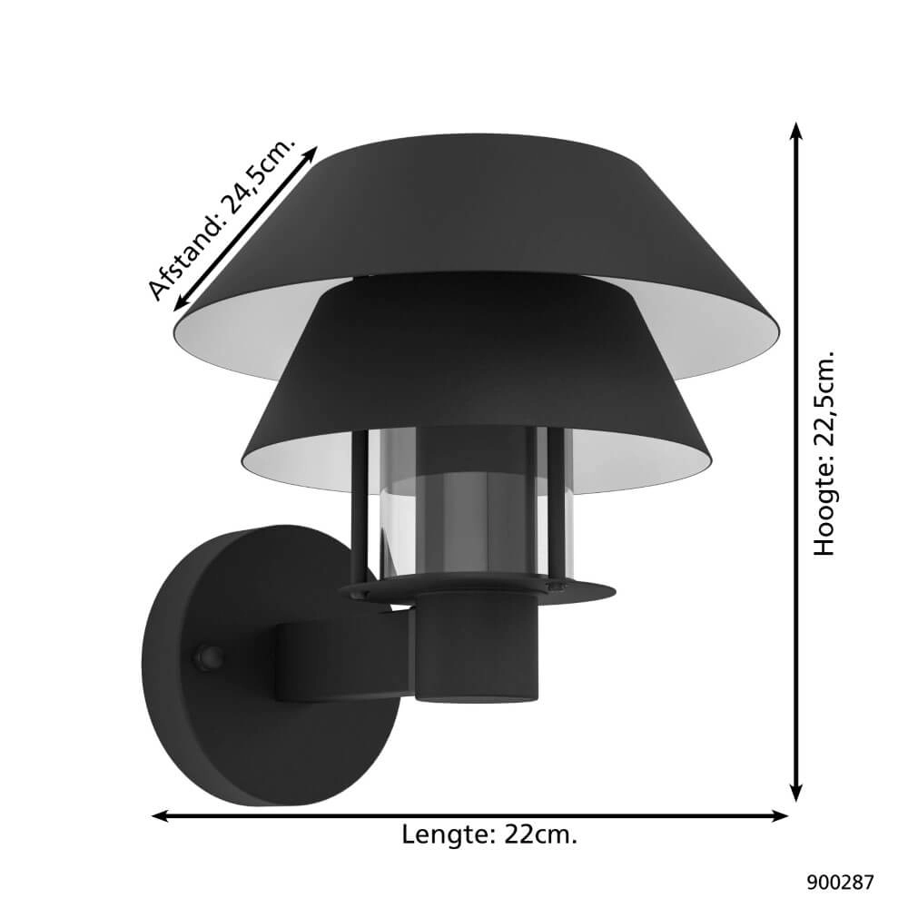 Modern outdoor lamp Chiappera black Eglo 9008606231645