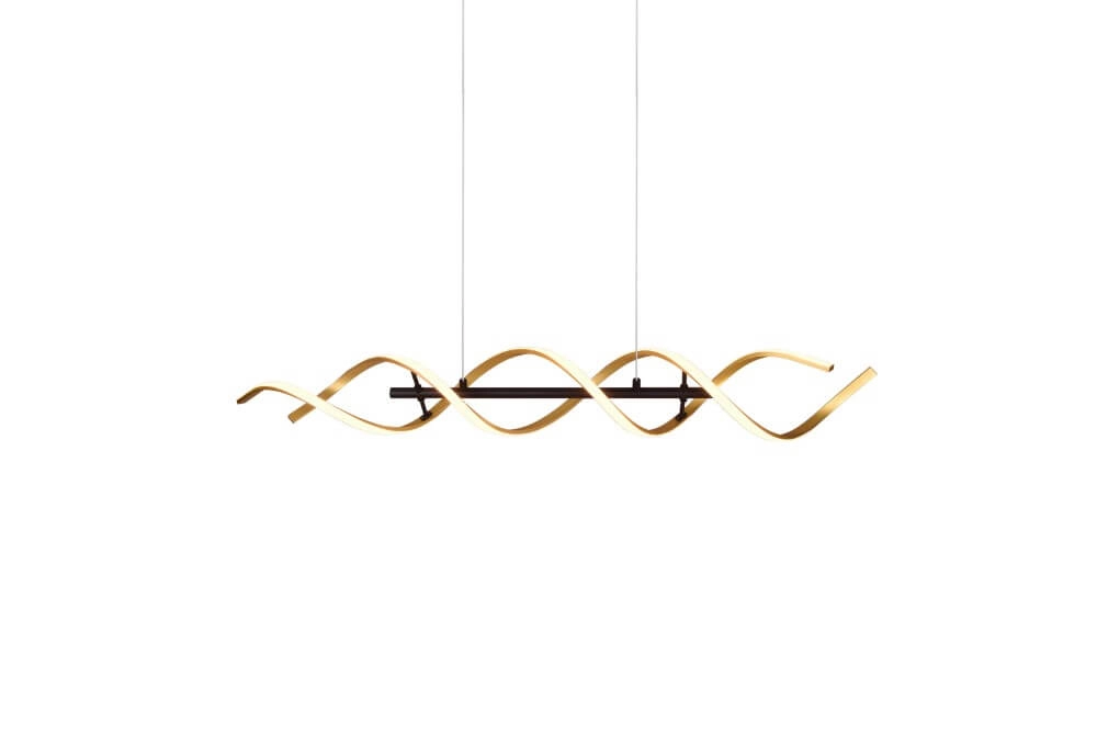 Design LED hanging lamp Sequence black with gold Trio 4017807540734