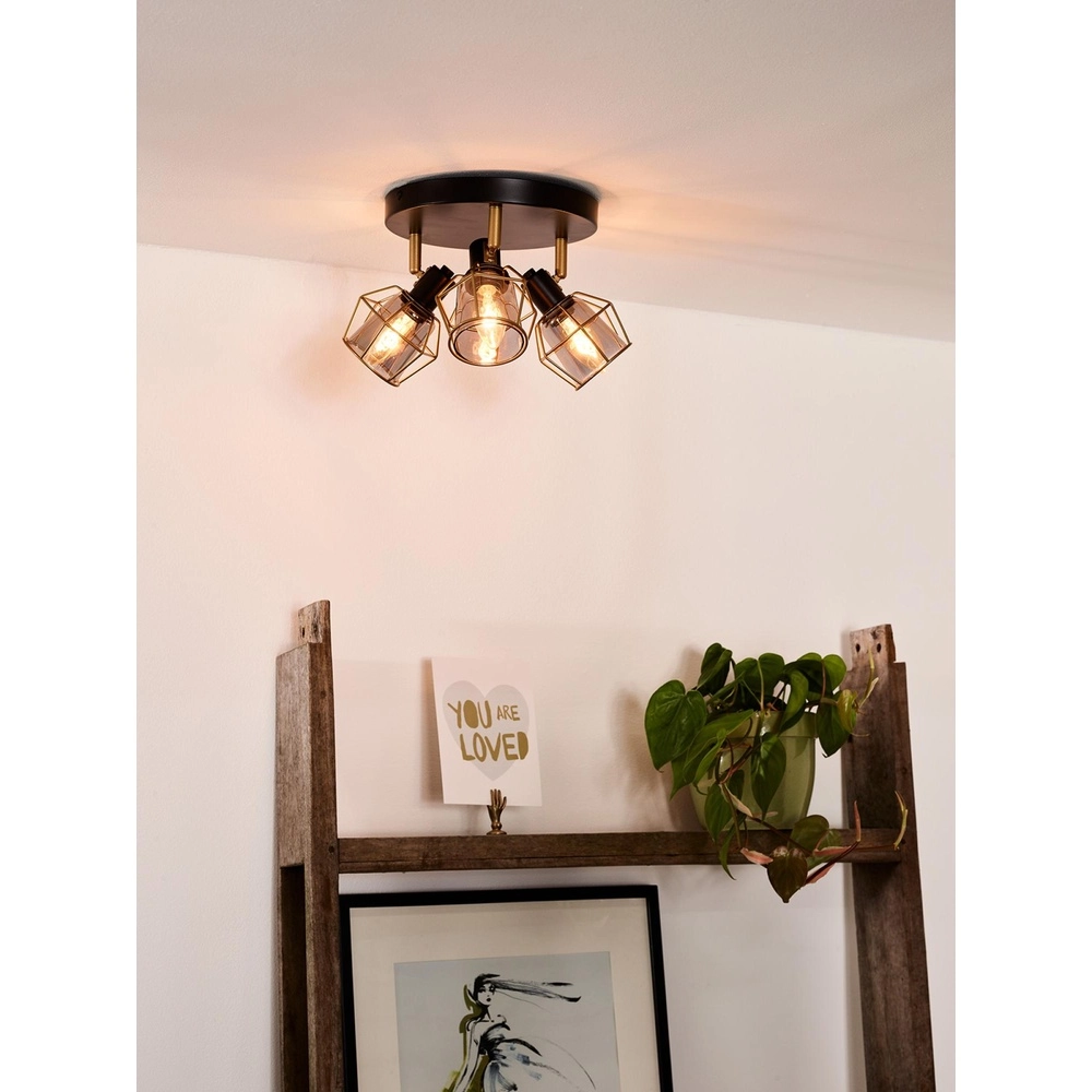 Ceiling lamp Nila 3-light black