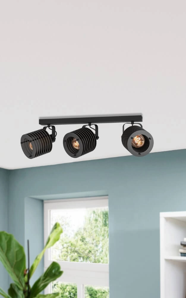 Industrial ceiling spotlight Segovia 3-light Eglo 9008606267163
