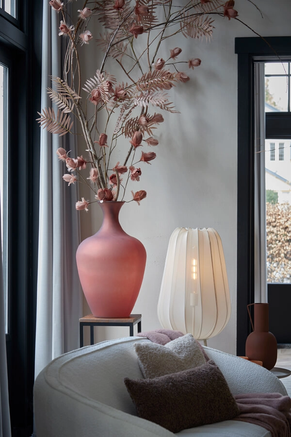 Japandi floor lamp Plumeria cream Ø 42cm Light & Living 8717807651305