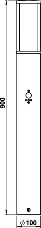 Terrace lamp Rod with motion sensor Albert 4007235920703