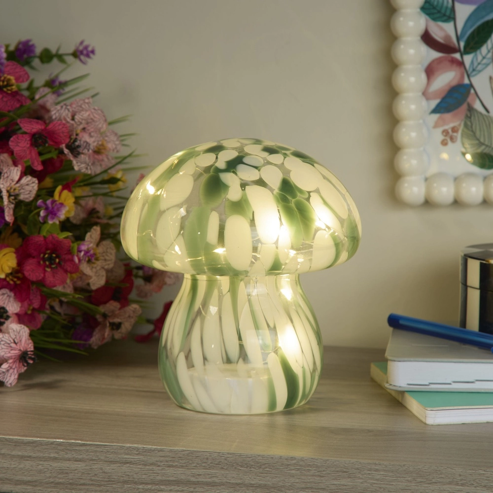Table lamp Amelia mushroom green Searchlight 5053423306117