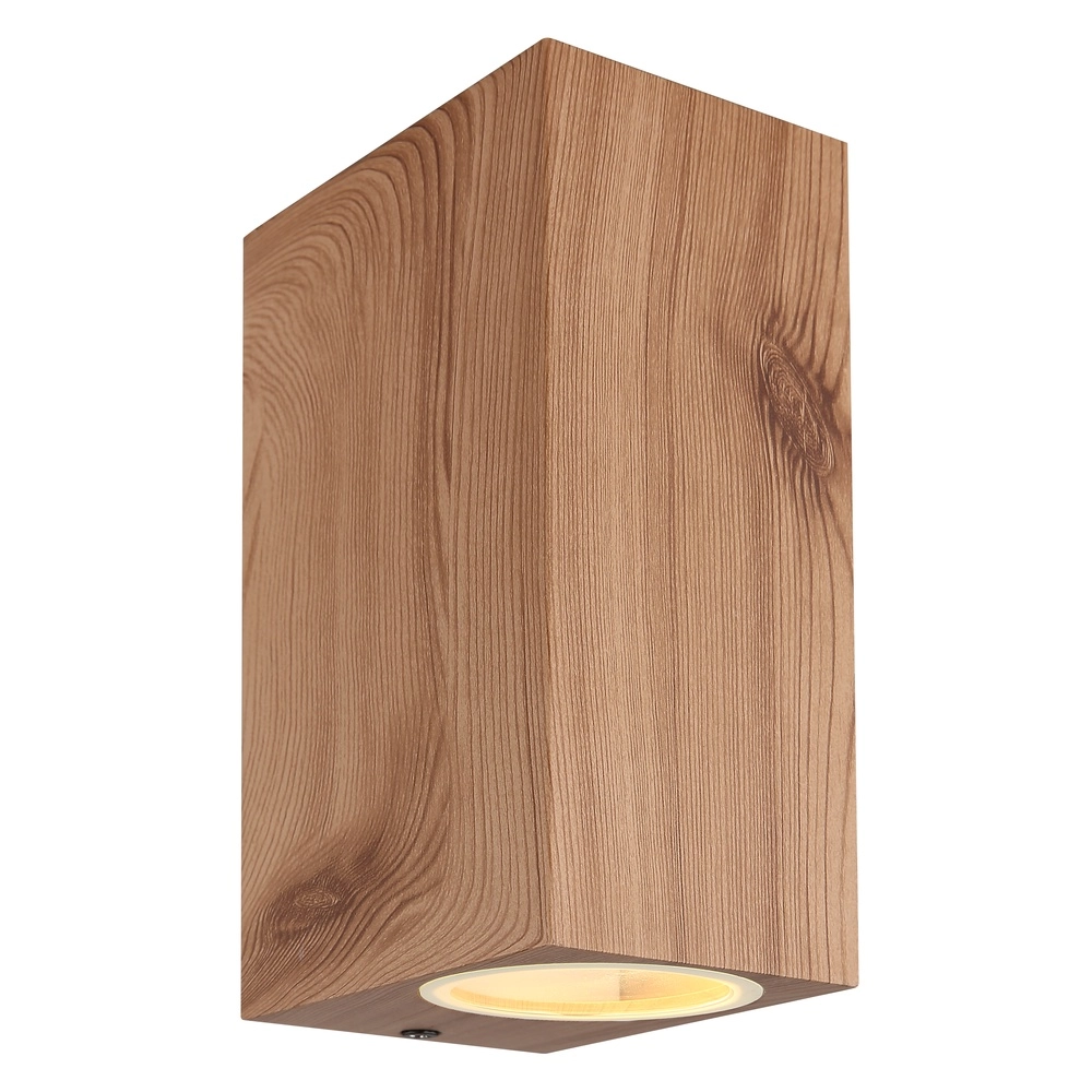 Sleek surface-mounted spot Veronika Up & Down Wood