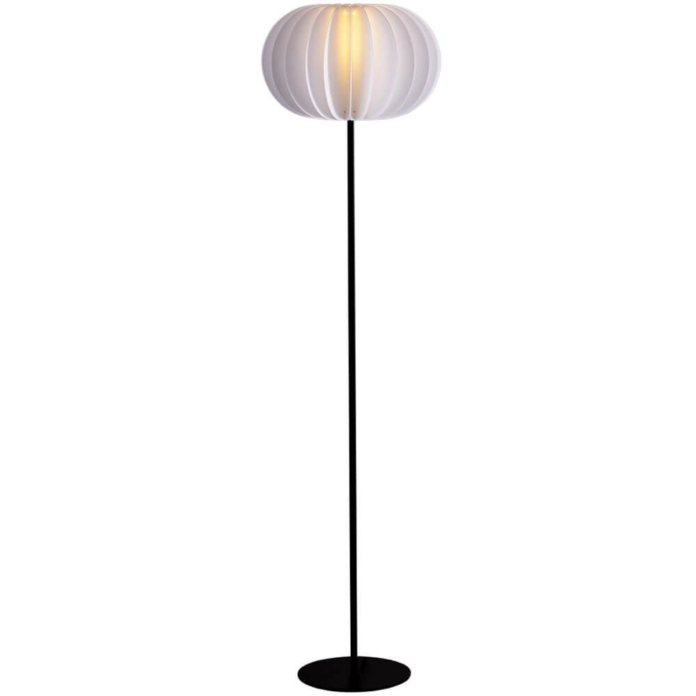 Designer floor lamp Arena with white hood