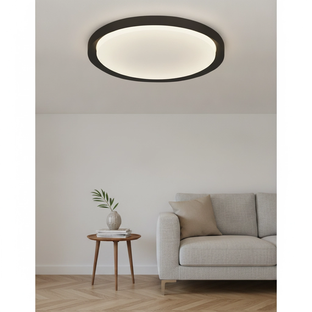 Ceiling light Troy black Ø 46cm