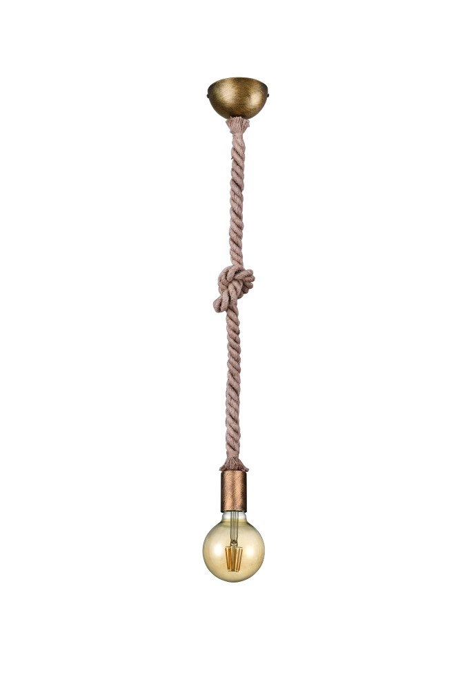 Pendant lamp Cord pendulum bronze Trio 4017807408607