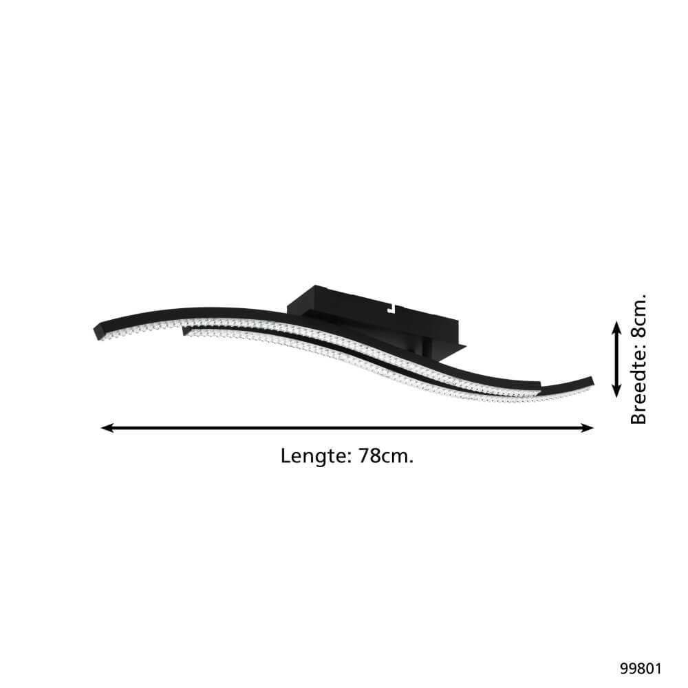 LED ceiling lamp Lejias black Eglo 9002759998011