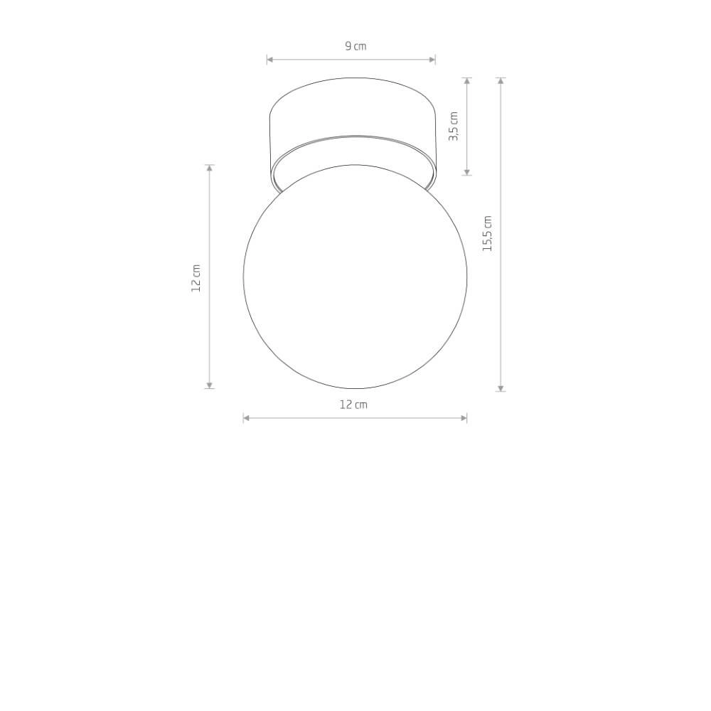 Glass ceiling lamp Kier S 15.5cm Lyora 5903139103022