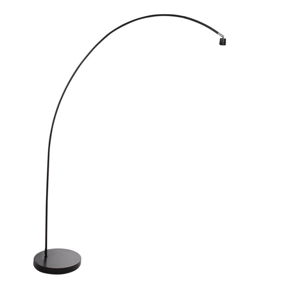 Arc lamp Solva black with straw shade Steinhauer 8712746172393