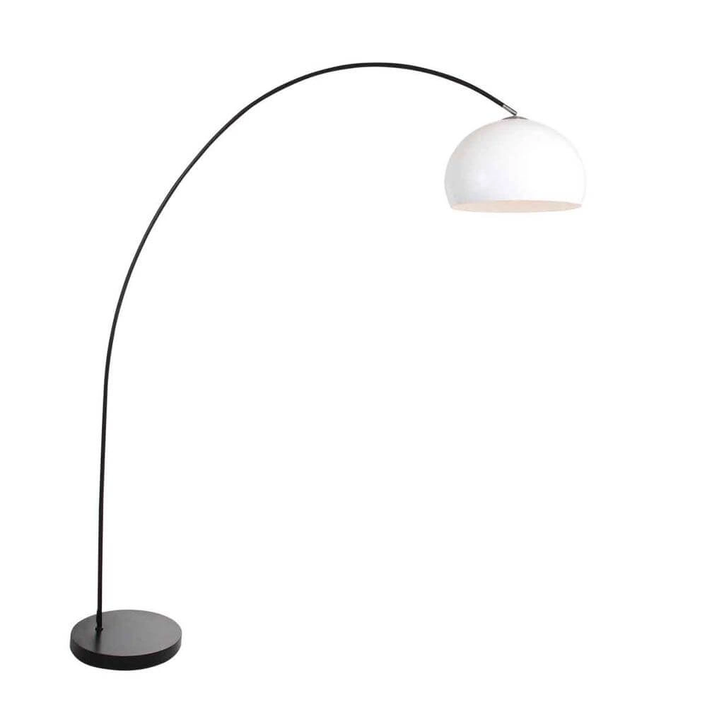Arc lamp Solva with white dome cap