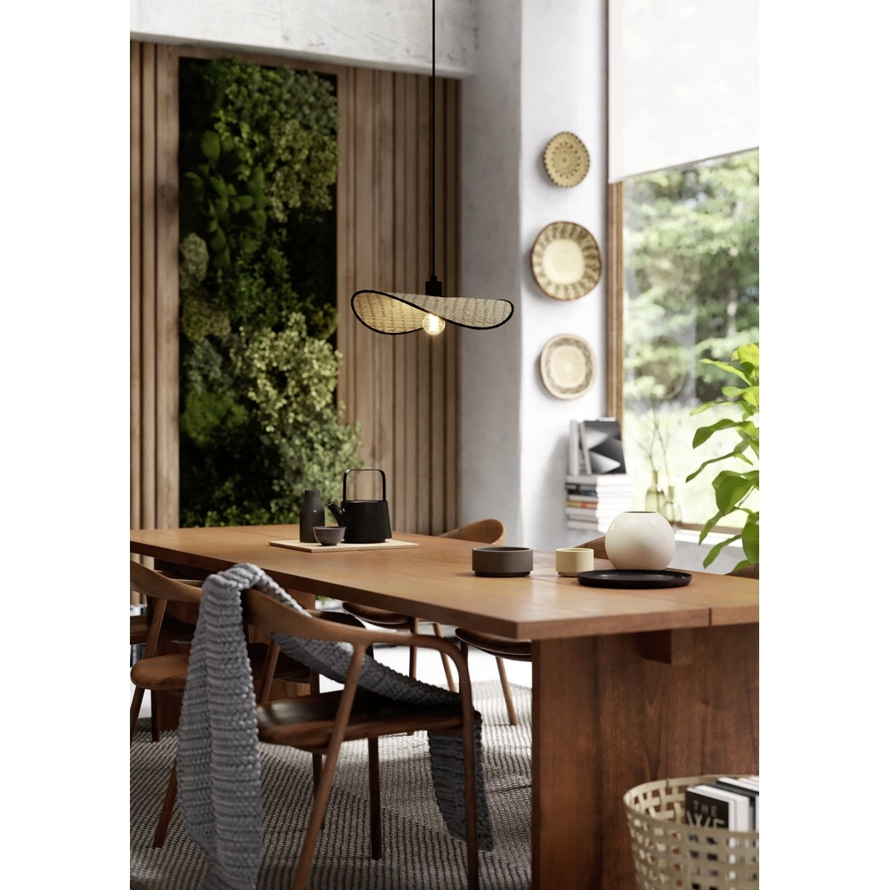 Rattan ceiling lamp Marywell 50x34cm - E27 Eglo 9002759440442
