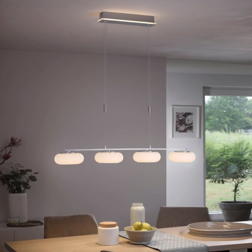 4-light pendant lamp Q-Etienne metal straight Paul Neuhaus 4012248350461
