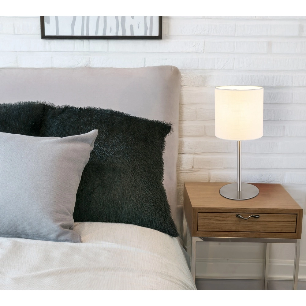 Table lamp Benson nickel with white cap Globo 9007371566402