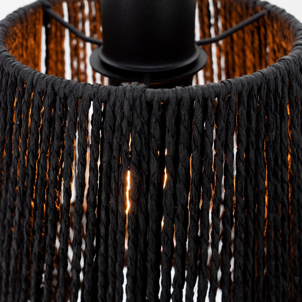Rope Pendant Light Persley Ø 22cm - black Eglo 9002759441050