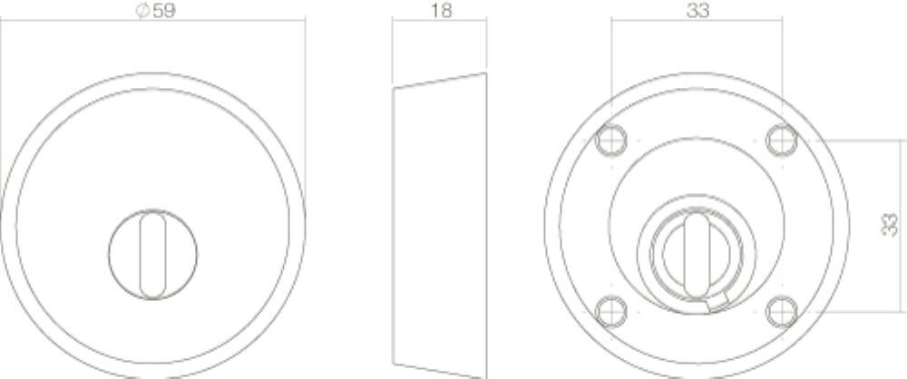 Safety rosette Salus for stainless steel rim lock Intersteel 8714186421130