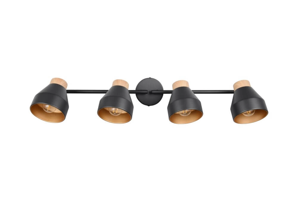 Design ceiling lamp 4-light Valentin black Trio 4017807637434