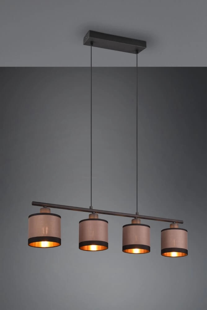 Hanging lamp Davos taupe 4-light Trio 4017807574333