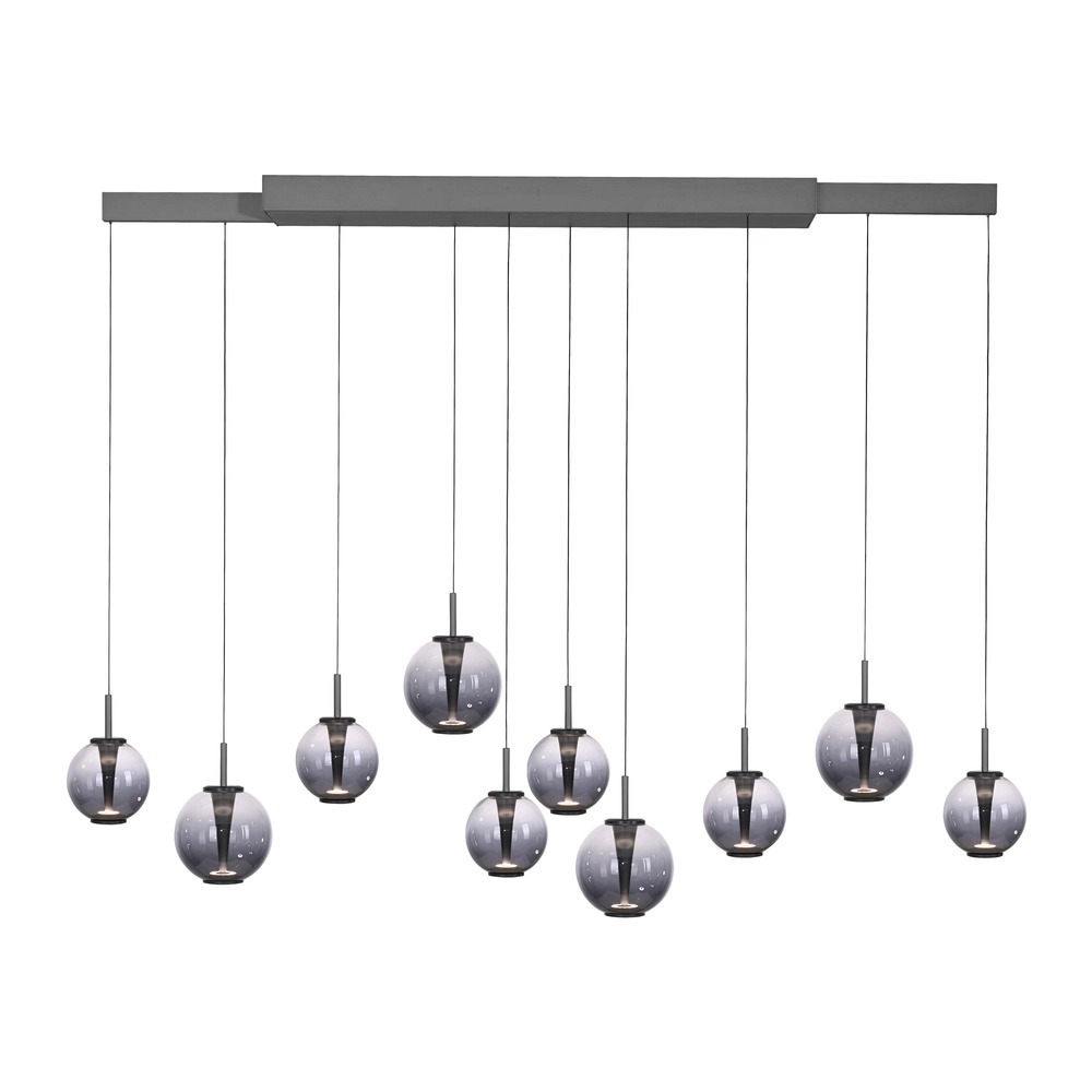 Pendant lamp Pure E-Infinty Mystic Grey with smoke glass Paul Neuhaus 4012248397862
