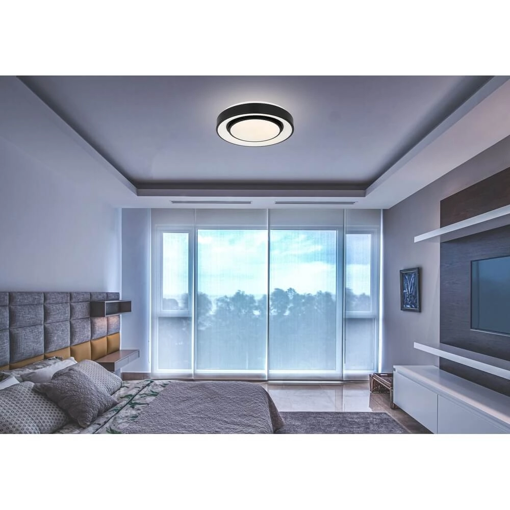Ceiling light Sully black Ø 38cm Globo 9007371421954