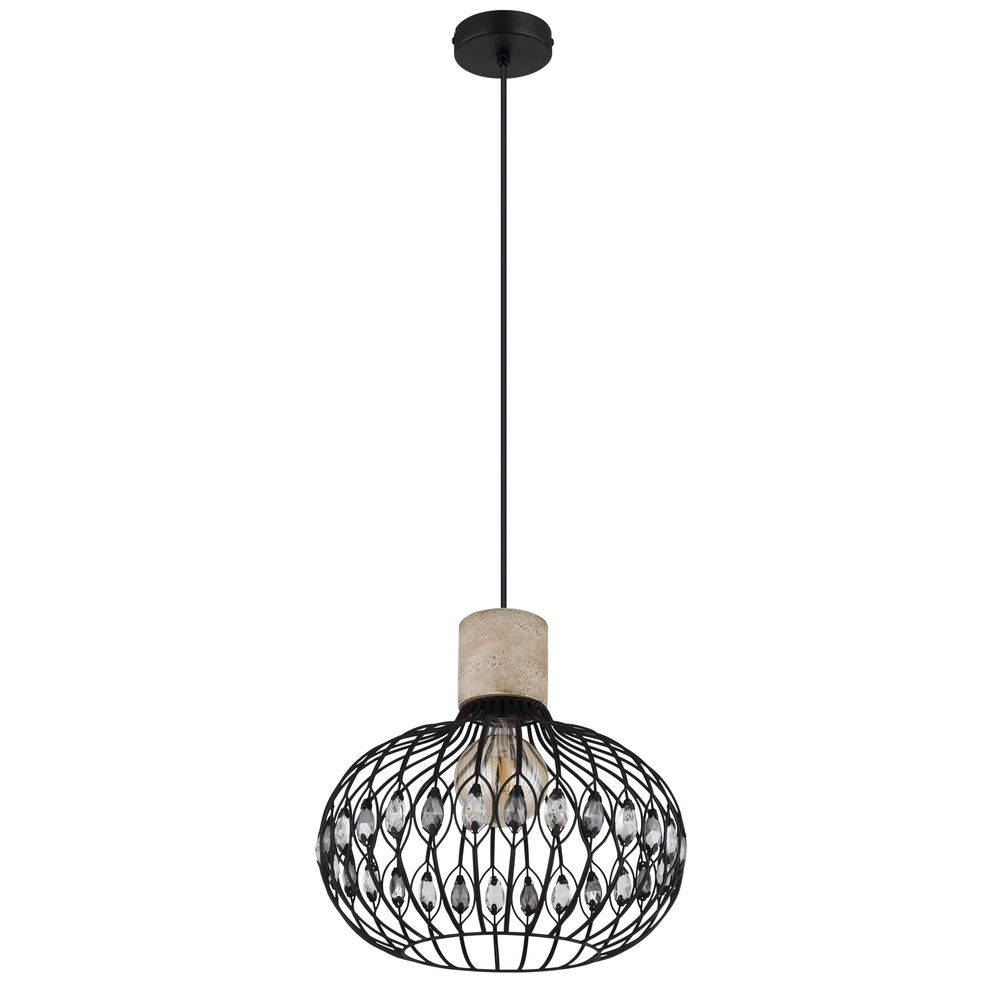 Pendant lamp Dorthy Country Black Globo 9007371578061
