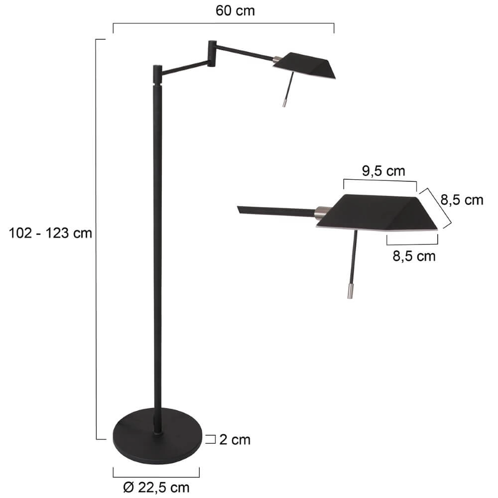 Black reading lamp Retina with led Steinhauer 8712746135695