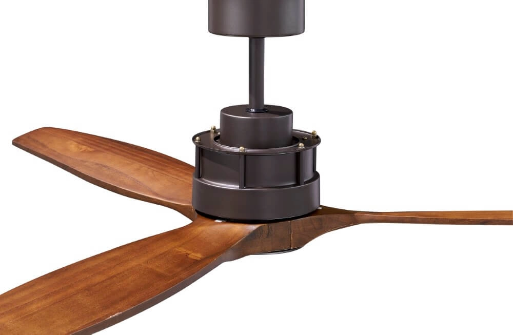 Wooden ceiling fan with bronze Airfusion Akmani Ø 152cm Beacon 9333509224280