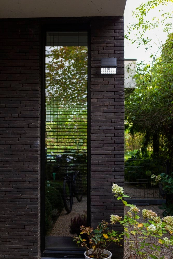 Black wall lamp Tuda solar single Lutec 6939412013626