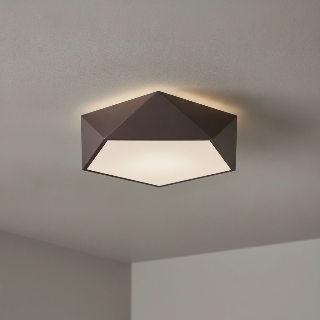 Design ceiling lamp Darius coffee brown