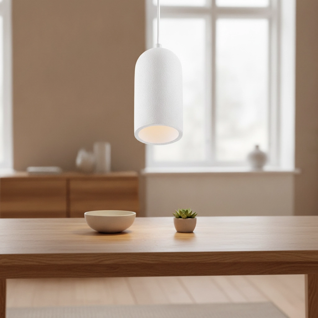 White pendant lamp Dome design