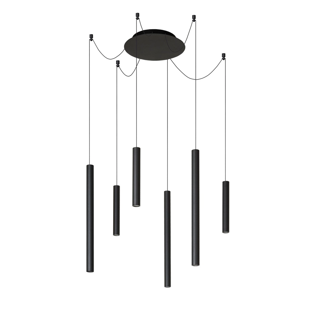 6-light pendant lamp Lorenz Design black
