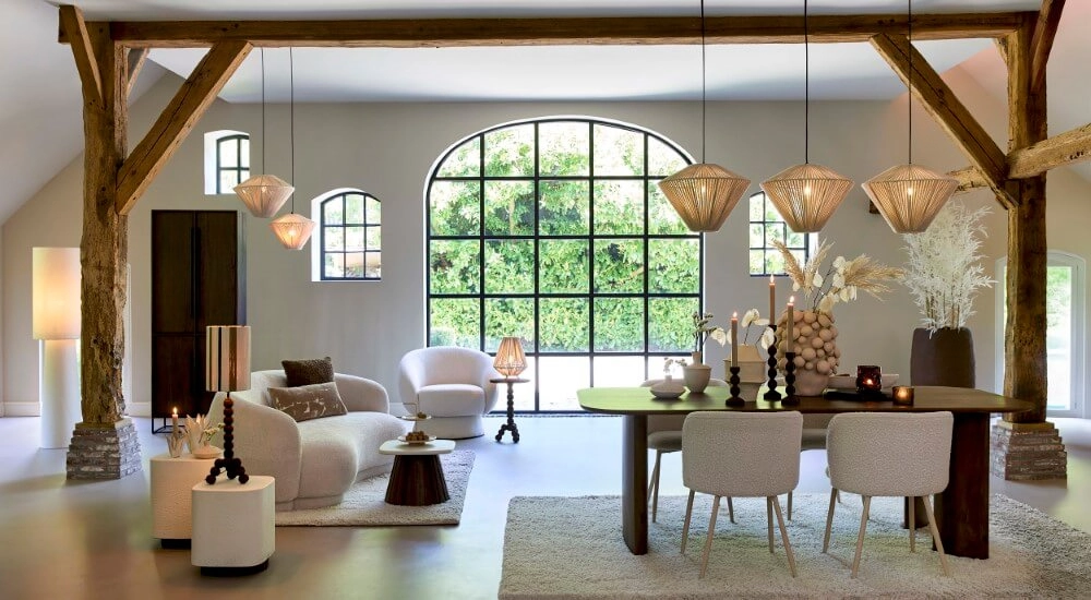 Pendant lamp japandi Felida Ø 53cm cream Light & Living 8717807694357