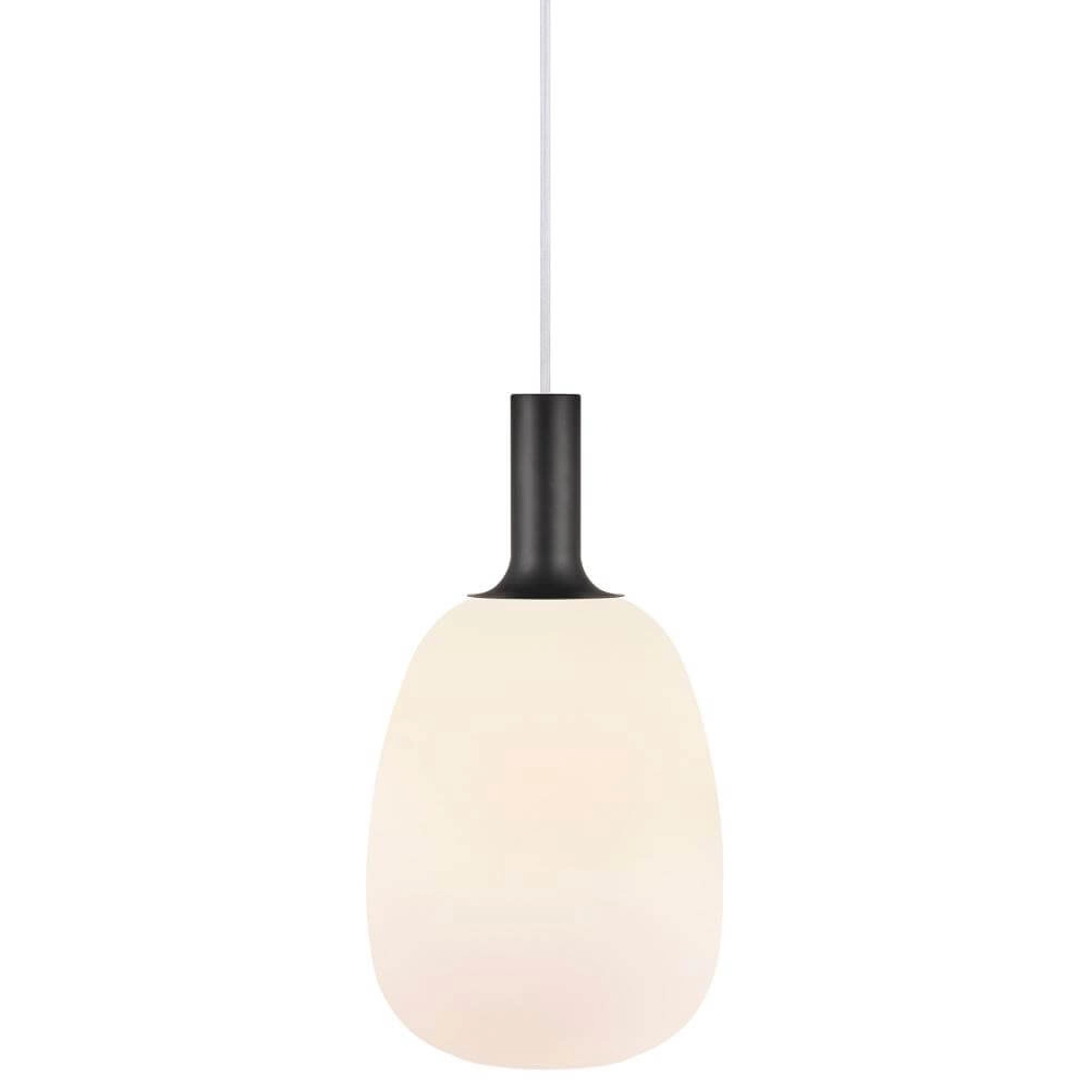 Glass pendant lamp Alton Ø 23cm white