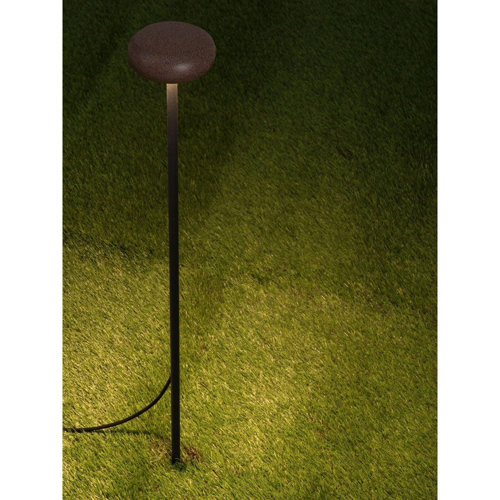 Garden lamp Cami 80cm brown stone