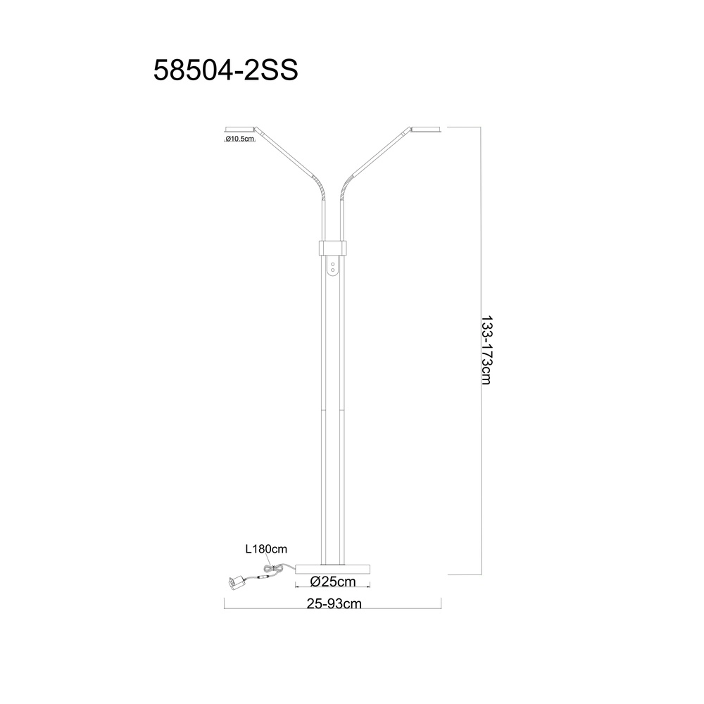 Double reading lamp Silvio Black Globo 9007371580378
