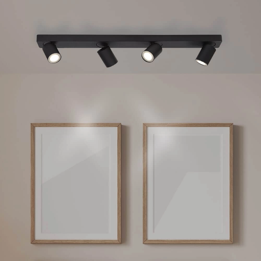 Ceiling lamp Moon 4 Rectangular Black Lyora