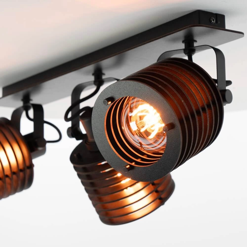 Industrial ceiling spotlight Segovia 3-light Eglo 9008606267163